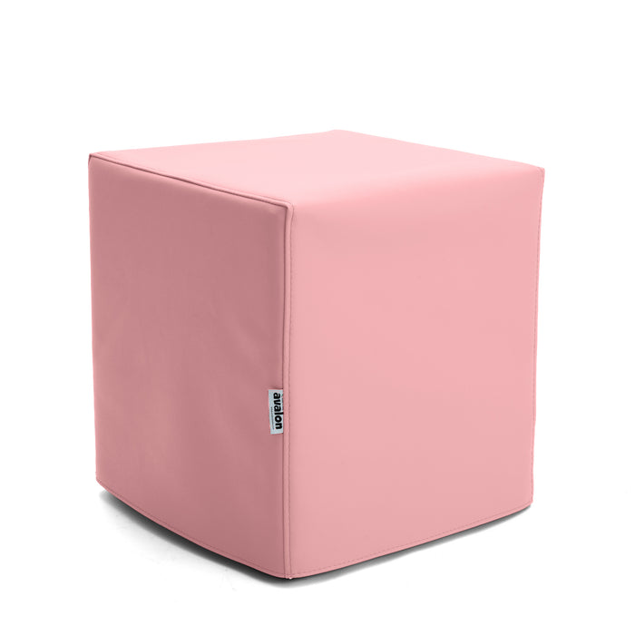 Pouf Cubo Rigido Sfoderabile 40x40 cm in Ecopelle Antimacchia o Velluto Avalon – Design Moderno Made in Italy
