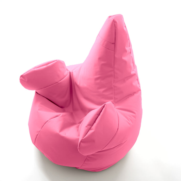 Pouf poltrona sacco con braccioli Ploof, Avalon in tessuto poliestere Jive per interno Imbottito. Dim: Ø85 x H90 cm