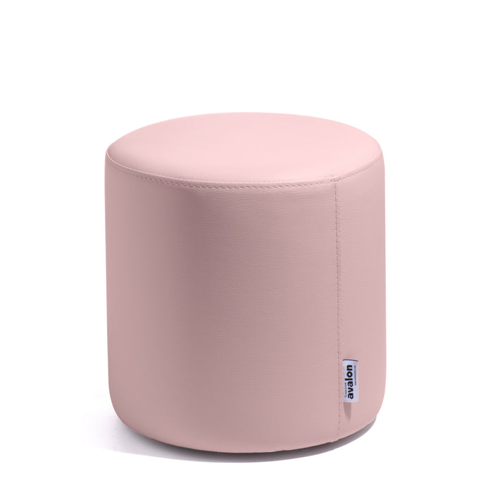 Avalon Rigid Cylinder Pouf Table in Mamba Trendy Faux Leather, Class 1-IM, Fire Retardant, for Indoor and Outdoor Use. Dimensions: Ø35 cm X H32 cm