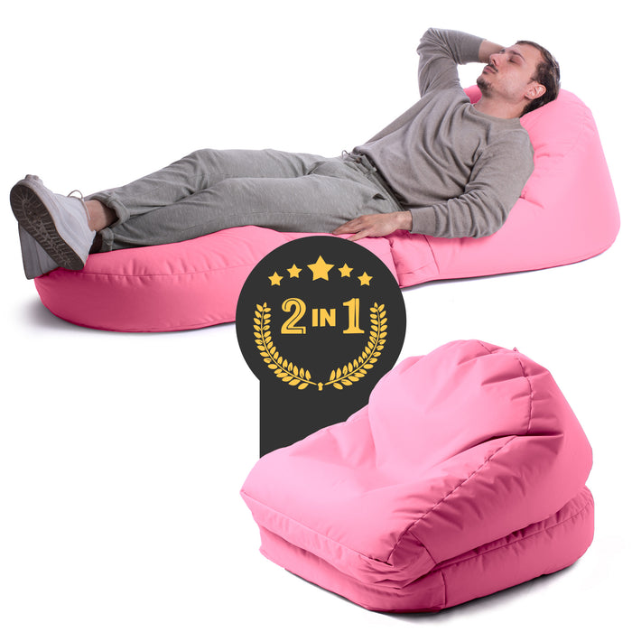 Avalon Pouf Poltrona/Letto Double Jive in tessuto Imbottito Made in Italy dim:  95X75 cm