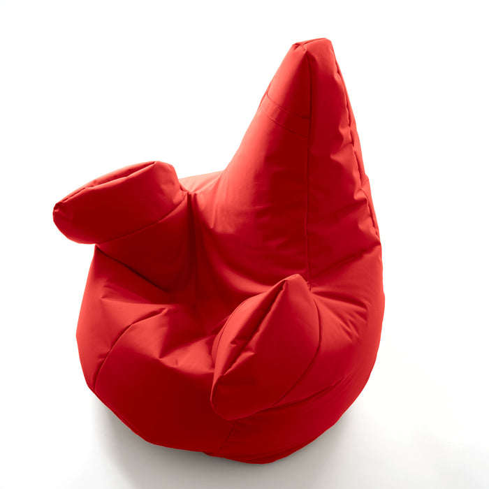 Pouf poltrona sacco con braccioli Ploof, Avalon in tessuto poliestere Jive per interno Imbottito. Dim: Ø85 x H90 cm