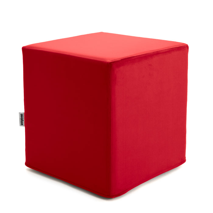Pouf Cubo Rigido Sfoderabile 40x40 cm in Ecopelle Antimacchia o Velluto Avalon – Design Moderno Made in Italy
