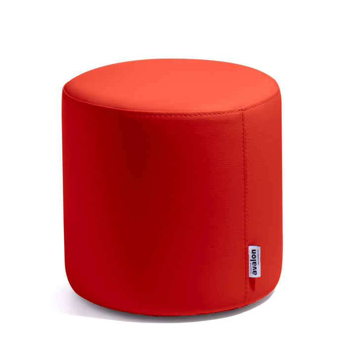 Avalon Rigid Cylinder Pouf Table in Mamba Trendy Faux Leather, Class 1-IM, Fire Retardant, for Indoor and Outdoor Use. Dimensions: Ø45 cm X H40 cm