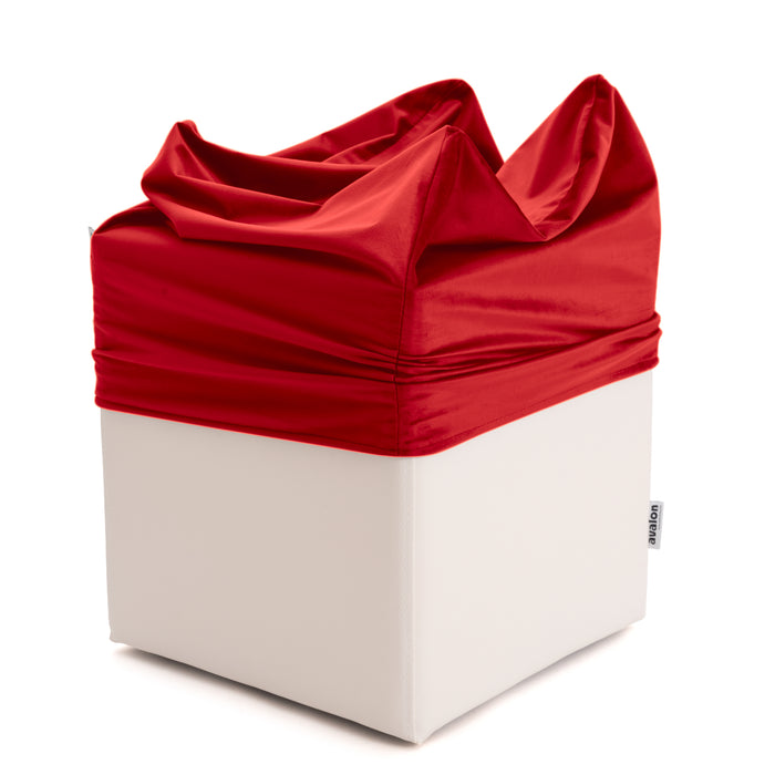 Pouf Cubo Rigido Sfoderabile 40x40 cm in Ecopelle Antimacchia o Velluto Avalon – Design Moderno Made in Italy