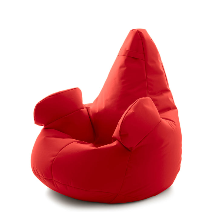 Pouf poltrona sacco Gigante XL con braccioli Ploof, sfoderabile con sacca interna, Avalon in tessuto poliestere Jive per interno Imbottito, Antistrappo, Impermeabile Dim: Ø95 x H105 cm