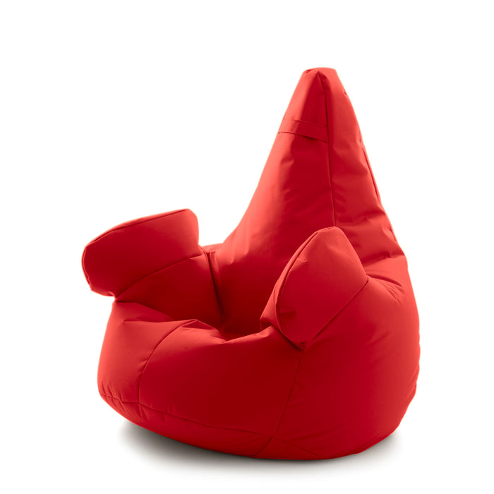 Pouf poltrona sacco con braccioli Ploof, Avalon in tessuto poliestere Jive per interno Imbottito. Dim: Ø85 x H90 cm