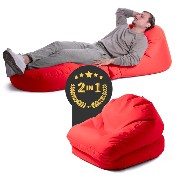 Avalon Pouf Poltrona/Letto Double Jive in tessuto Imbottito Made in Italy dim:  95X75 cm