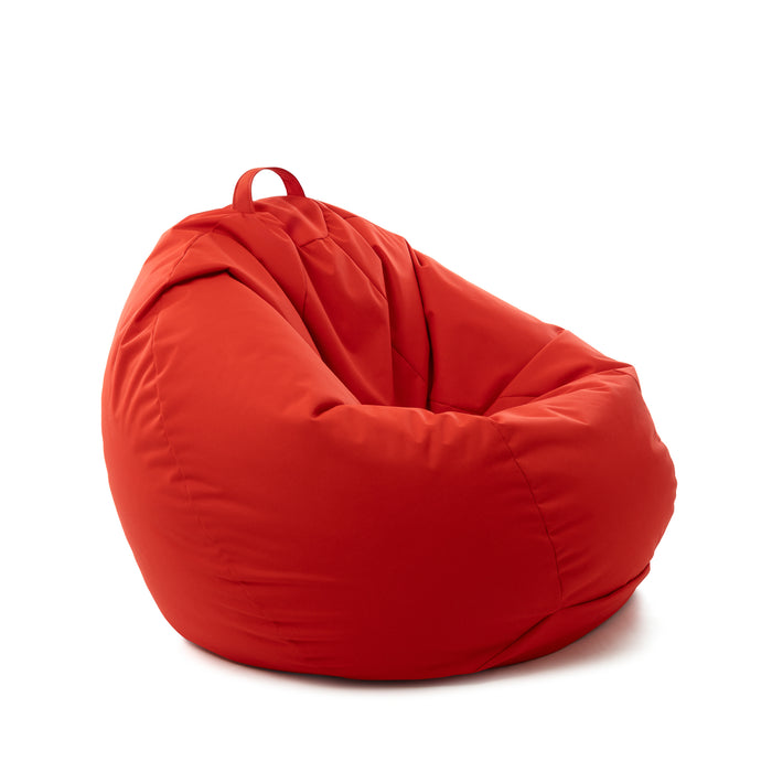 Ploof beanbag chair with Avalon footrest in Jive polyester fabric for indoor use. Dimensions: Ø80 x H80 cm.