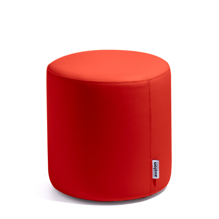 Avalon Rigid Cylinder Pouf Table in Mamba Trendy Faux Leather, Class 1-IM, Fire Retardant, for Indoor and Outdoor Use. Dimensions: Ø35 cm X H32 cm