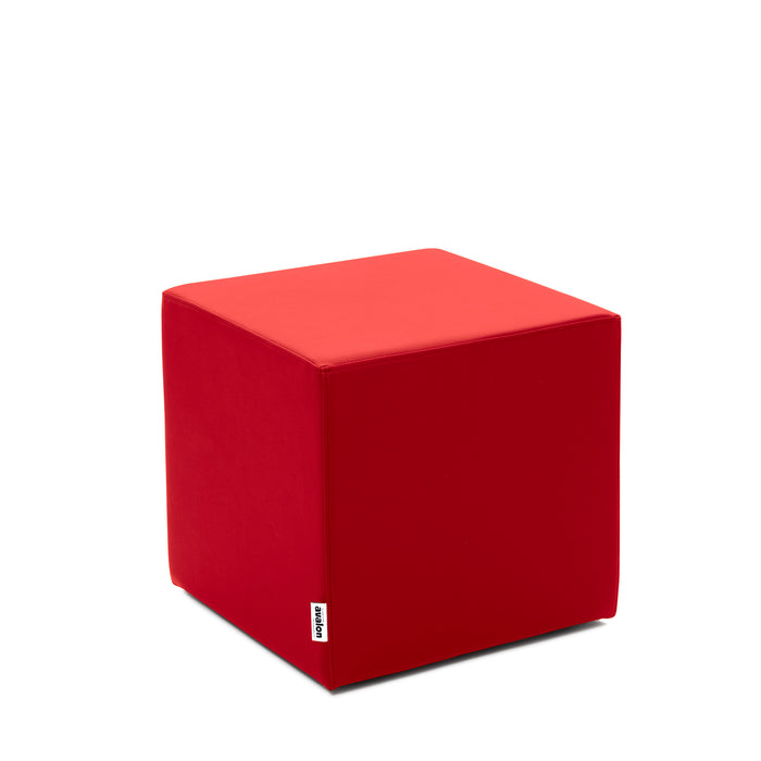 Avalon Jazz Rigid Cube Pouf in Faux Leather for Indoor and Outdoor Use. Dimensions: Width 40 cm X Depth 40 cm X Height 43 cm