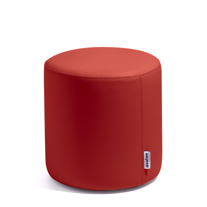 Avalon Rigid Cylinder Pouf Table in Mamba Trendy Faux Leather, Class 1-IM, Fire Retardant, for Indoor and Outdoor Use. Dimensions: Ø35 cm X H32 cm