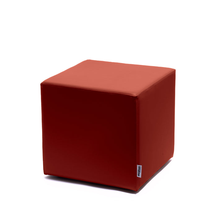 Avalon Pouf Rigid Cube Faux Leather Mamba Trendy Larg. 45 cm, Depth 45 cm, Height 43 cm