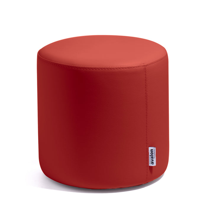 Avalon Rigid Cylinder Pouf Table in Mamba Trendy Faux Leather, Class 1-IM, Fire Retardant, for Indoor and Outdoor Use. Dimensions: Ø45 cm X H40 cm