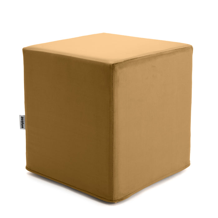 Pouf Cubo Rigido Sfoderabile 40x40 cm in Ecopelle Antimacchia o Velluto Avalon – Design Moderno Made in Italy