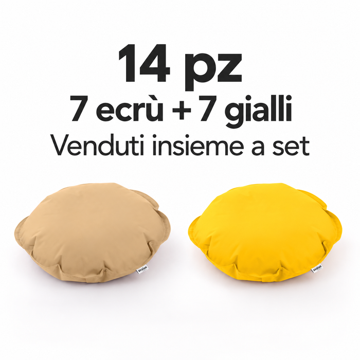 Pair of Loovers floor cushions in Jive polyester fabric for indoor use