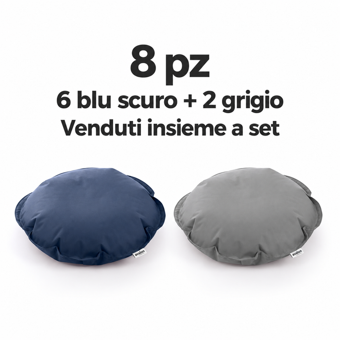 Pair of Loovers floor cushions in Jive polyester fabric for indoor use
