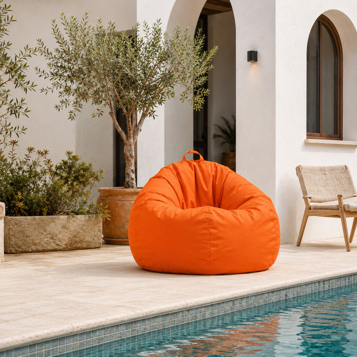 Pouf poltrona sacco Gigante Softy, sfoderabile con sacca interna, Avalon in tessuto poliestere Samba per esterno, Imbottito, Antistrappo, Impermeabile Dim: Ø90 x H90cm