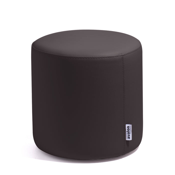 Avalon Rigid Cylinder Pouf Table in Mamba Trendy Faux Leather, Class 1-IM, Fire Retardant, for Indoor and Outdoor Use. Dimensions: Ø45 cm X H40 cm