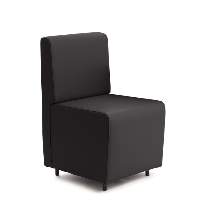 Sofá de 1 plaza para restaurante Essence en piel sintética Mamba Dim 50x62xH88