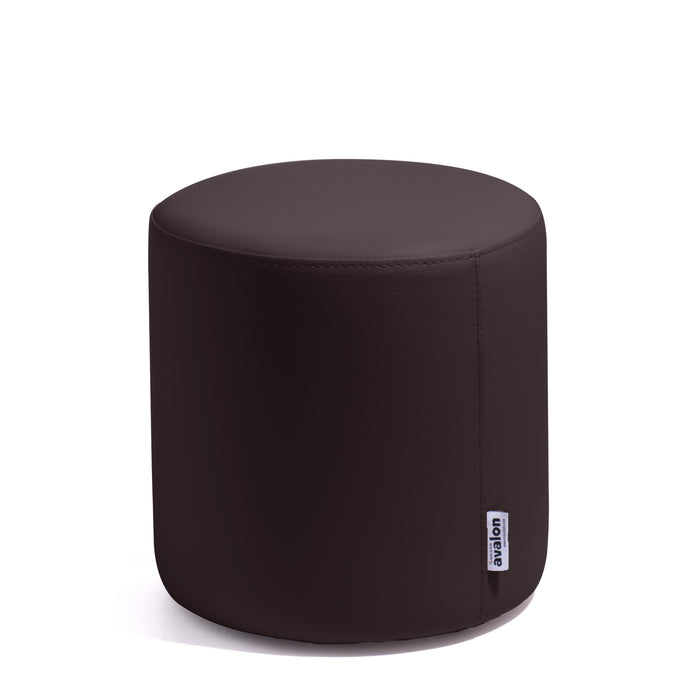 Outlet - Avalon Rigid Cylinder Pouf Faux Leather Mamba Trendy Diam. 35 cm, Height 35 cm