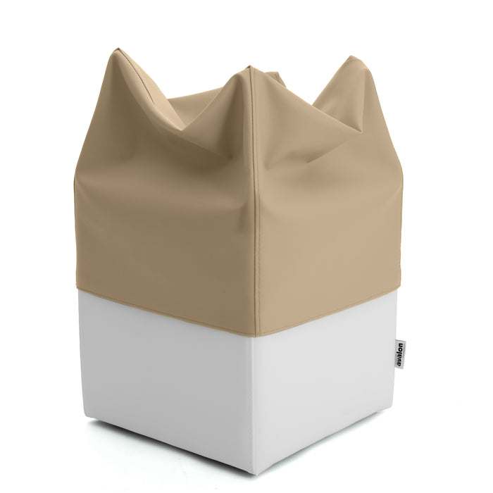 Pouf Cubo Rigido Sfoderabile 40x40 cm in Ecopelle Antimacchia o Velluto Avalon – Design Moderno Made in Italy