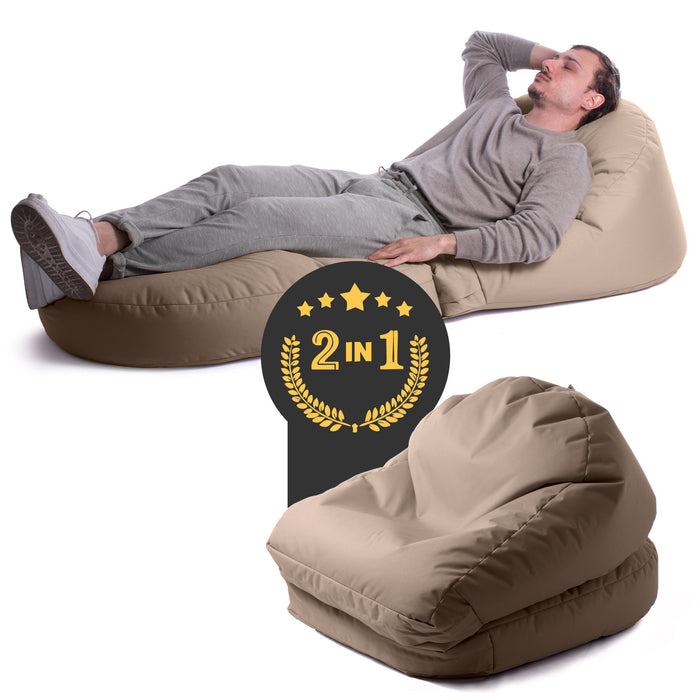 Avalon Pouf Poltrona/Letto Double Jive in tessuto Imbottito Made in Italy dim:  95X75 cm