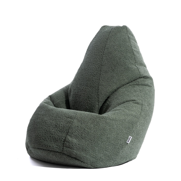 Pouf Poltrona Sacco Grande BAG L Avalon in tessuto Bouclè per interno dim. 80 x 125 cm