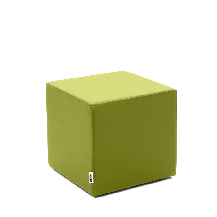 Avalon Jazz Rigid Cube Pouf in Faux Leather for Indoor and Outdoor Use. Dimensions: Width 40 cm X Depth 40 cm X Height 43 cm