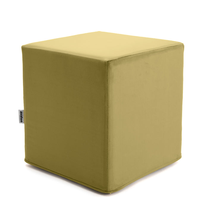 Pouf Cubo Rigido Sfoderabile 40x40 cm in Ecopelle Antimacchia o Velluto Avalon – Design Moderno Made in Italy