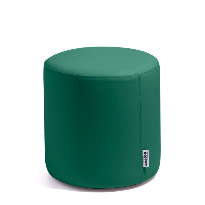 Avalon Rigid Cylinder Pouf Table in Mamba Trendy Faux Leather, Class 1-IM, Fire Retardant, for Indoor and Outdoor Use. Dimensions: Ø35 cm X H32 cm