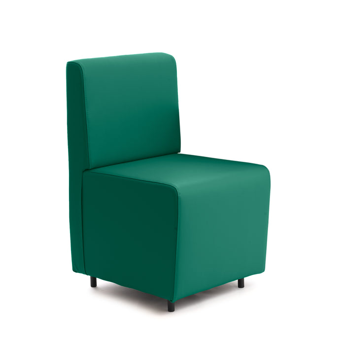 Sofá de 1 plaza para restaurante Essence en piel sintética Mamba Dim 50x62xH88