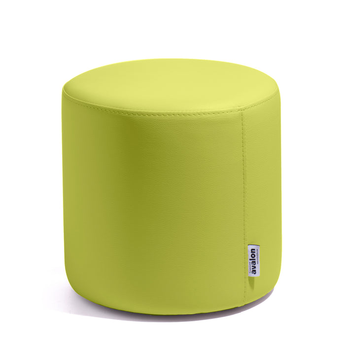 Avalon Rigid Cylinder Pouf Table in Mamba Trendy Faux Leather, Class 1-IM, Fire Retardant, for Indoor and Outdoor Use. Dimensions: Ø45 cm X H40 cm