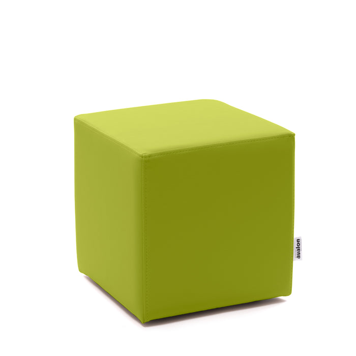 Avalon Pouf Rigid Cube Faux Leather Mamba Trendy Larg. 35 cm, Depth 35 cm, Height 35 cm