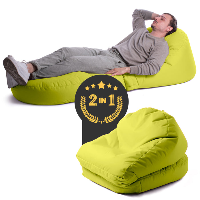 Avalon Pouf Poltrona/Letto Double Jive in tessuto Imbottito Made in Italy dim:  95X75 cm