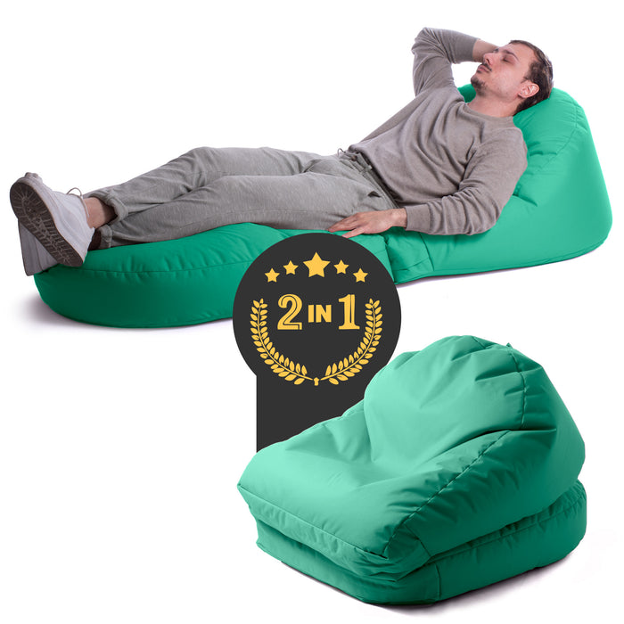 Avalon Pouf Poltrona/Letto Double Jive in tessuto Imbottito Made in Italy dim:  95X75 cm