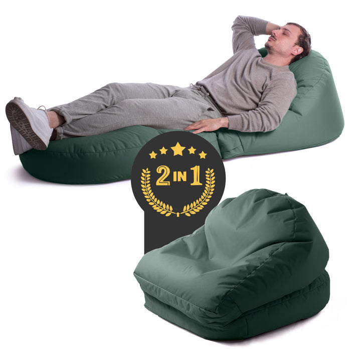 Avalon Pouf Poltrona/Letto Double Jive in tessuto Imbottito Made in Italy dim:  95X75 cm