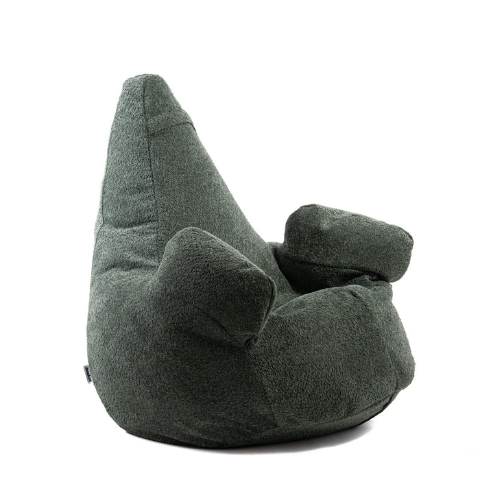 Pouf Poltrona Sacco Grande Ploof Avalon in tessuto Bouclè per interno dim. Ø85 x H90 cm