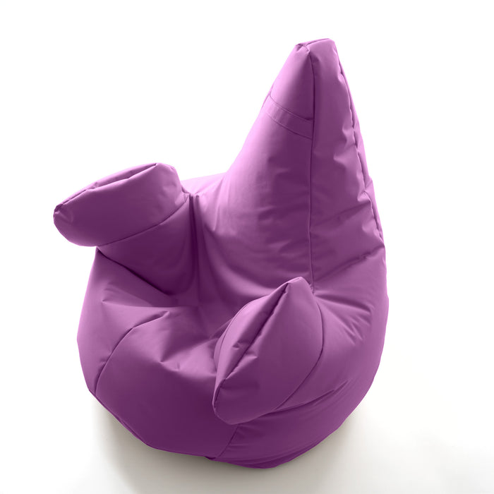 Pouf poltrona sacco con braccioli Ploof, Avalon in tessuto poliestere Jive per interno Imbottito. Dim: Ø85 x H90 cm