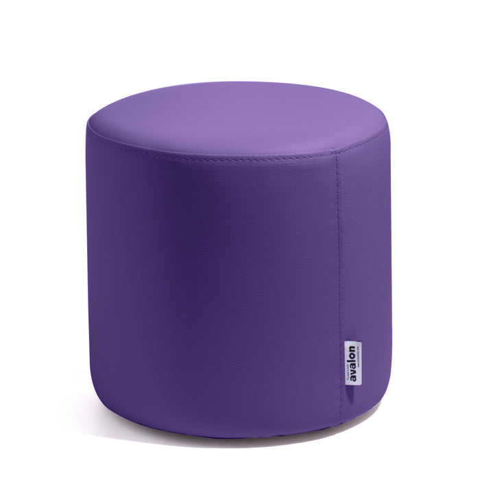 Avalon Rigid Cylinder Pouf Table in Mamba Trendy Faux Leather, Class 1-IM, Fire Retardant, for Indoor and Outdoor Use. Dimensions: Ø45 cm X H40 cm
