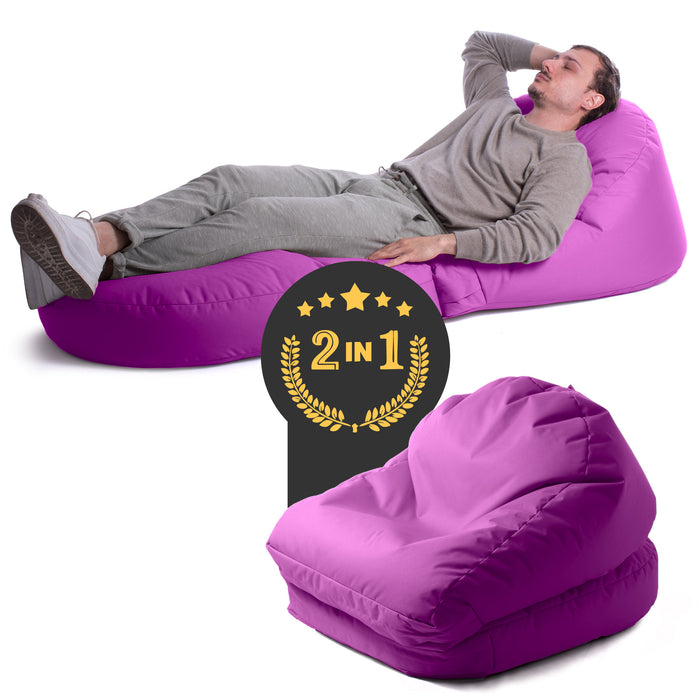 Avalon Pouf Poltrona/Letto Double Jive in tessuto Imbottito Made in Italy dim:  95X75 cm