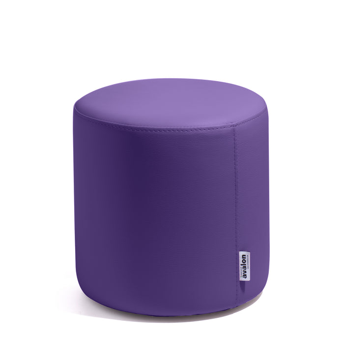 Avalon Rigid Cylinder Pouf Table in Mamba Trendy Faux Leather, Class 1-IM, Fire Retardant, for Indoor and Outdoor Use. Dimensions: Ø35 cm X H32 cm