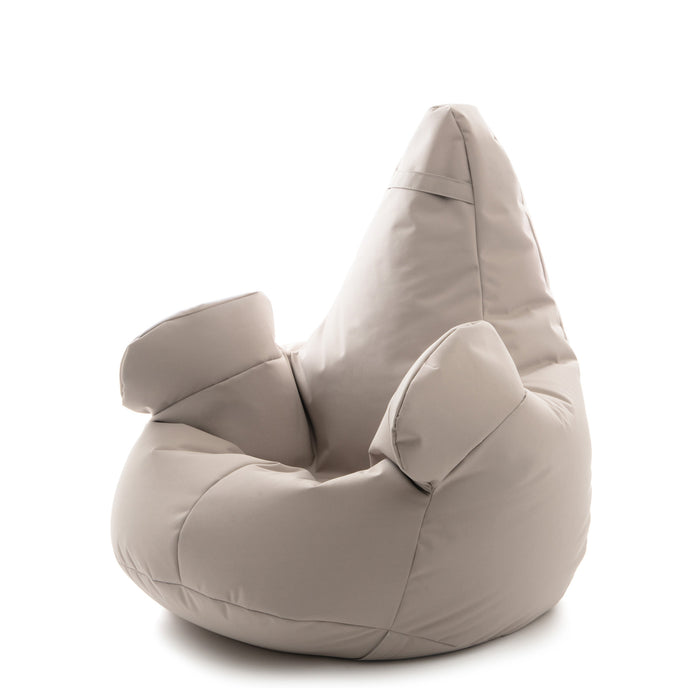 Pouf poltrona sacco Gigante XL con braccioli Ploof, sfoderabile con sacca interna, Avalon in tessuto poliestere Jive per interno Imbottito, Antistrappo, Impermeabile Dim: Ø95 x H105 cm