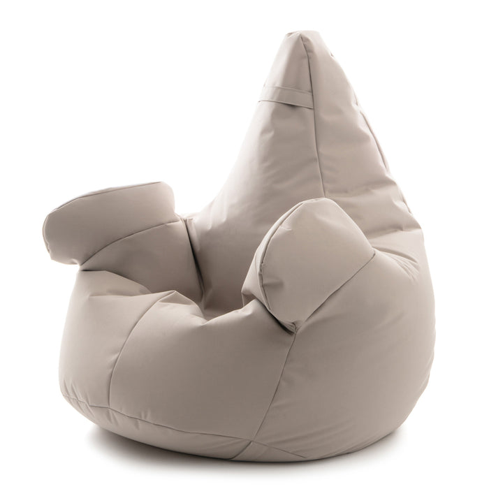 Pouf poltrona sacco Super Gigante XXL con braccioli Ploof, sfoderabile con sacca interna, Avalon in tessuto poliestere Jive per interno Imbottito, Antistrappo, Impermeabile Dim: Ø105 x H115 cm