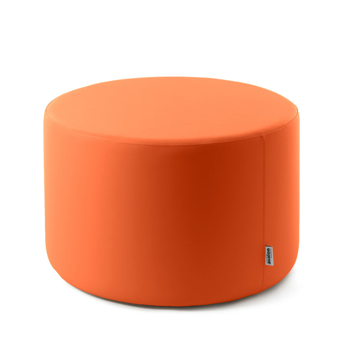 Avalon Rigid Cylinder Pouf Table in Mamba Trendy Faux Leather, Class 1-IM, Fire Retardant, for Indoor and Outdoor Use. Dimensions: Ø70 cm X H40 cm 