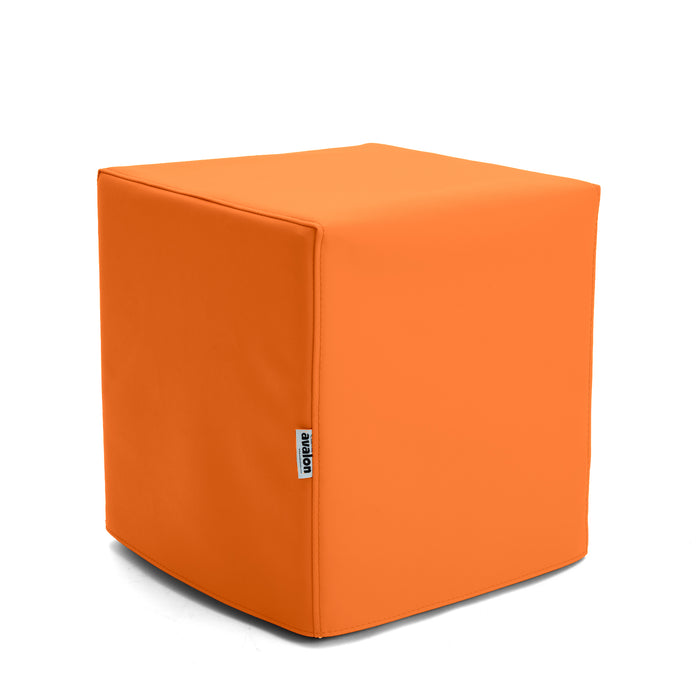 Pouf Cubo Rigido Sfoderabile 40x40 cm in Ecopelle Antimacchia o Velluto Avalon – Design Moderno Made in Italy