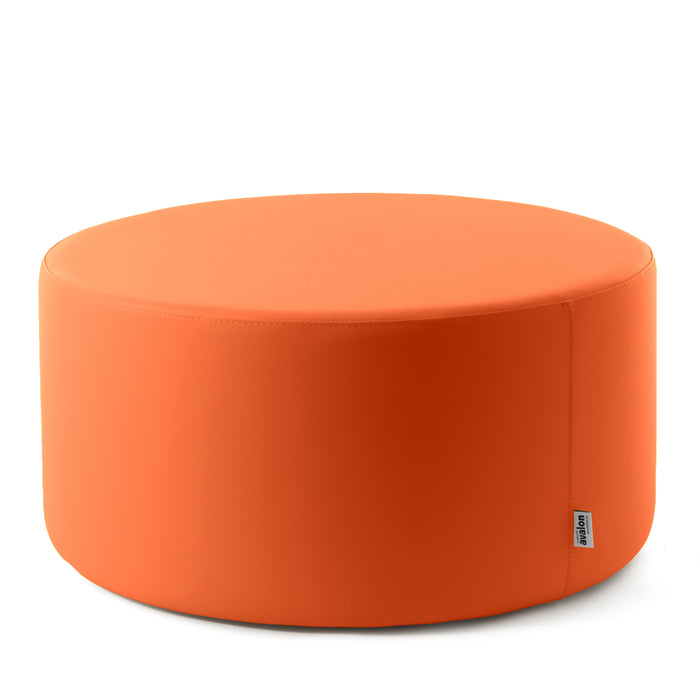 Avalon Pouf Rigido Cilindro Similpelle Mamba Trendy Classe 1-IM Ignifugo per Interno ed Esterno. Dim: Ø90 cm X H43 cm