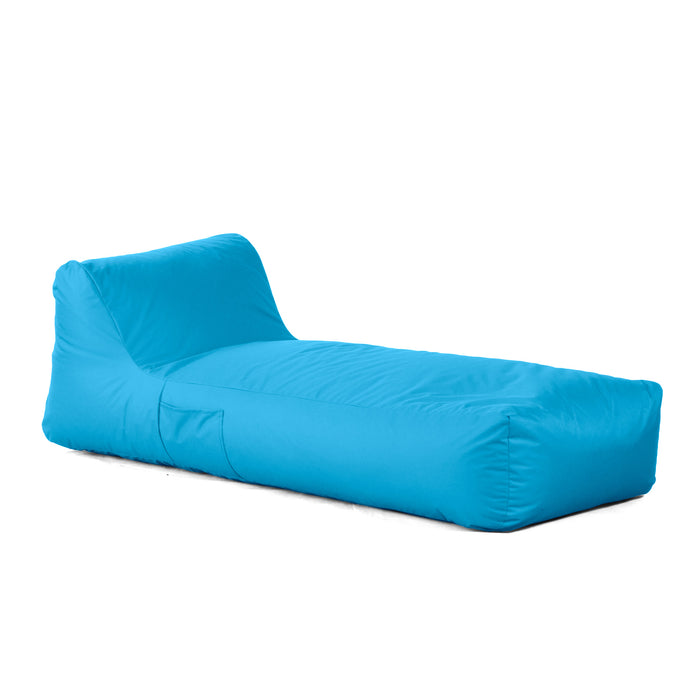 Pouf Lettino Gaia in tessuto Samba con sacca interna, antistrappo, impermeabile per esterno - dim 190x80 cm