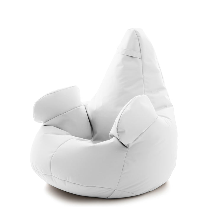 Pouf poltrona sacco Gigante XL con braccioli Ploof, sfoderabile con sacca interna, Avalon in tessuto poliestere Jive per interno Imbottito, Antistrappo, Impermeabile Dim: Ø95 x H105 cm
