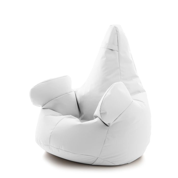 Pouf poltrona sacco con braccioli Ploof, Avalon in tessuto poliestere Jive per interno Imbottito. Dim: Ø85 x H90 cm