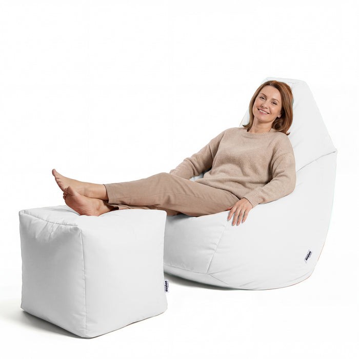 Puff Sillón Bean Bag Grande BAG L Jive en tela para uso interior dim. 80 x 125 centímetros